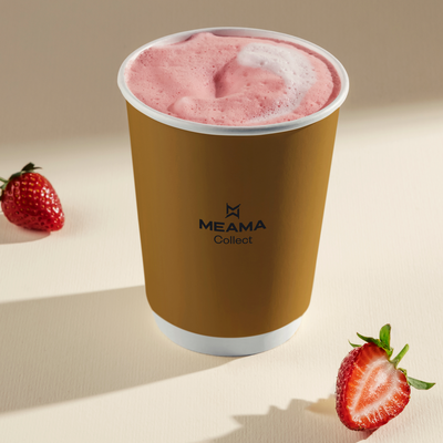 მარწყვის თბილი ლატე