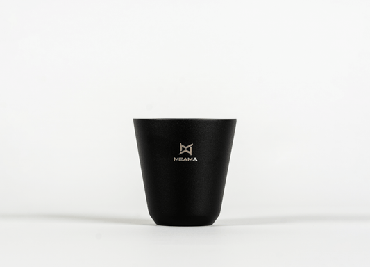 European-style metal cup - black